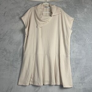 Free People Beach Tunic Coverup XXS Beige Top Beachy Vacation Bohemian Lagenlook